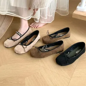 binfenxie  -  New Brand Women Flat Shoes Round Toe Shallow Slip On Ladies Casual Ballet Shoes Soft Leather Eelgant Balle Shoes