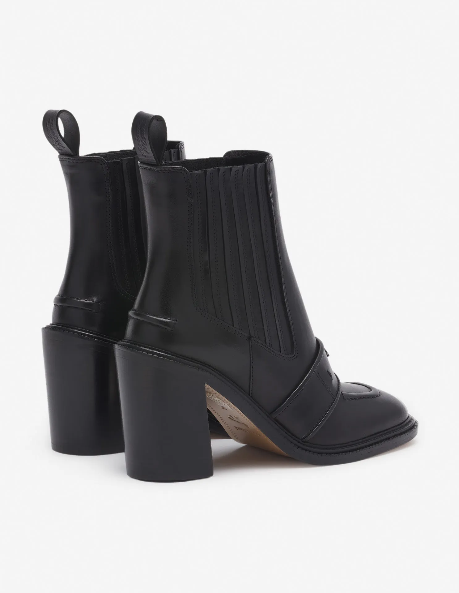 LEATHER LOAFER BOOTS