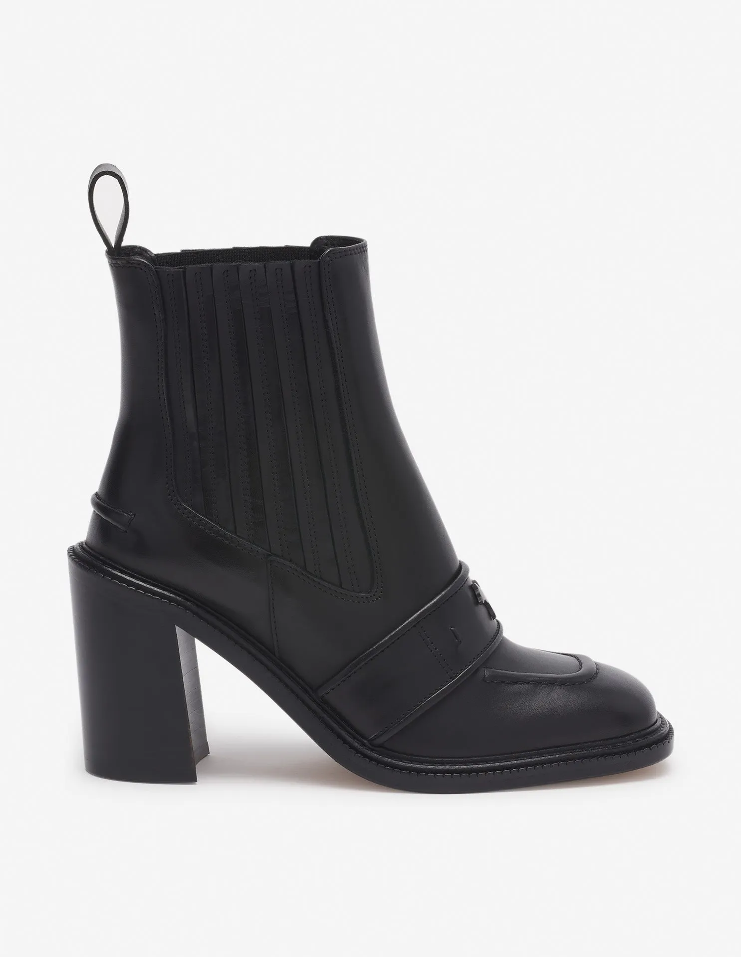 LEATHER LOAFER BOOTS