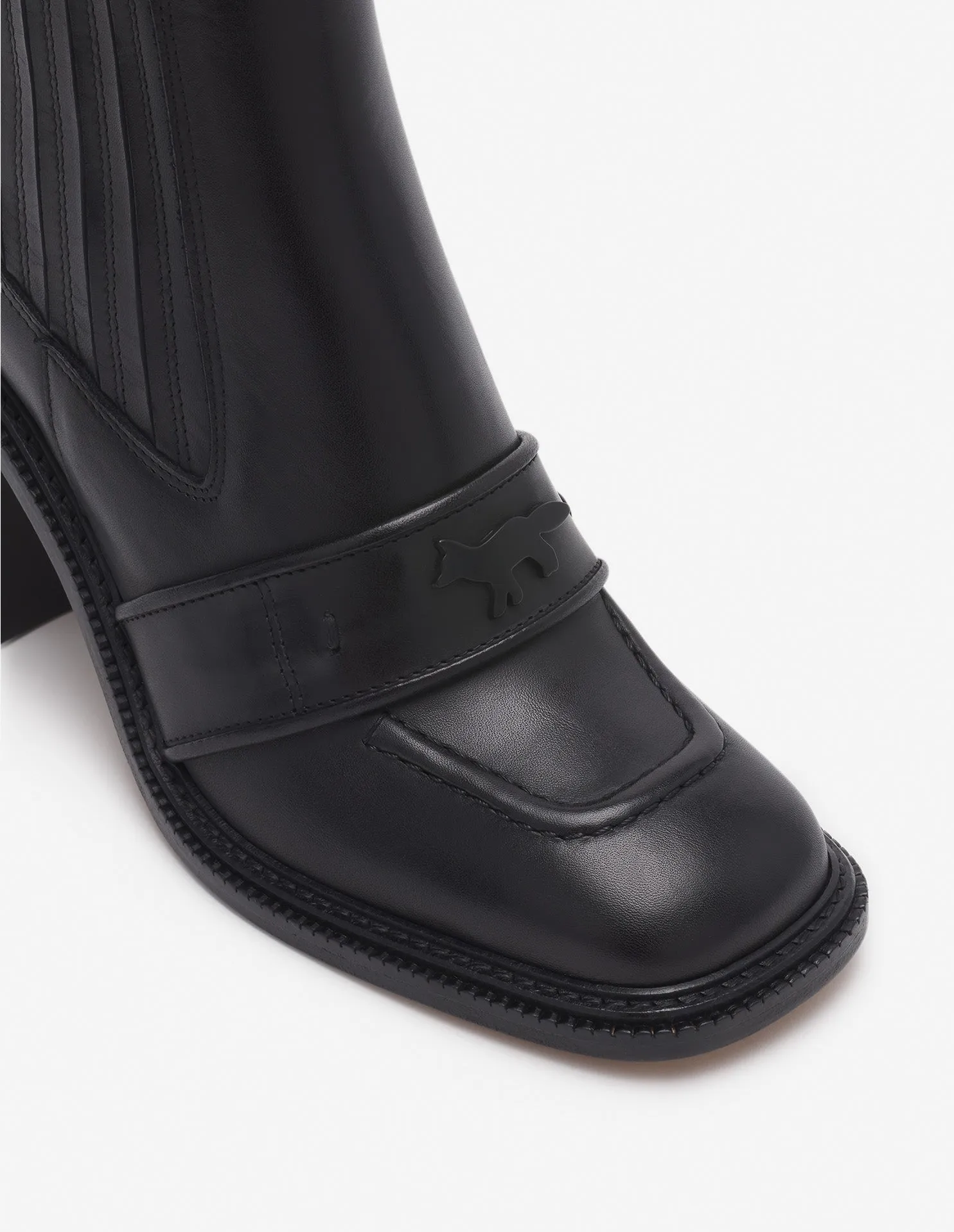 LEATHER LOAFER BOOTS