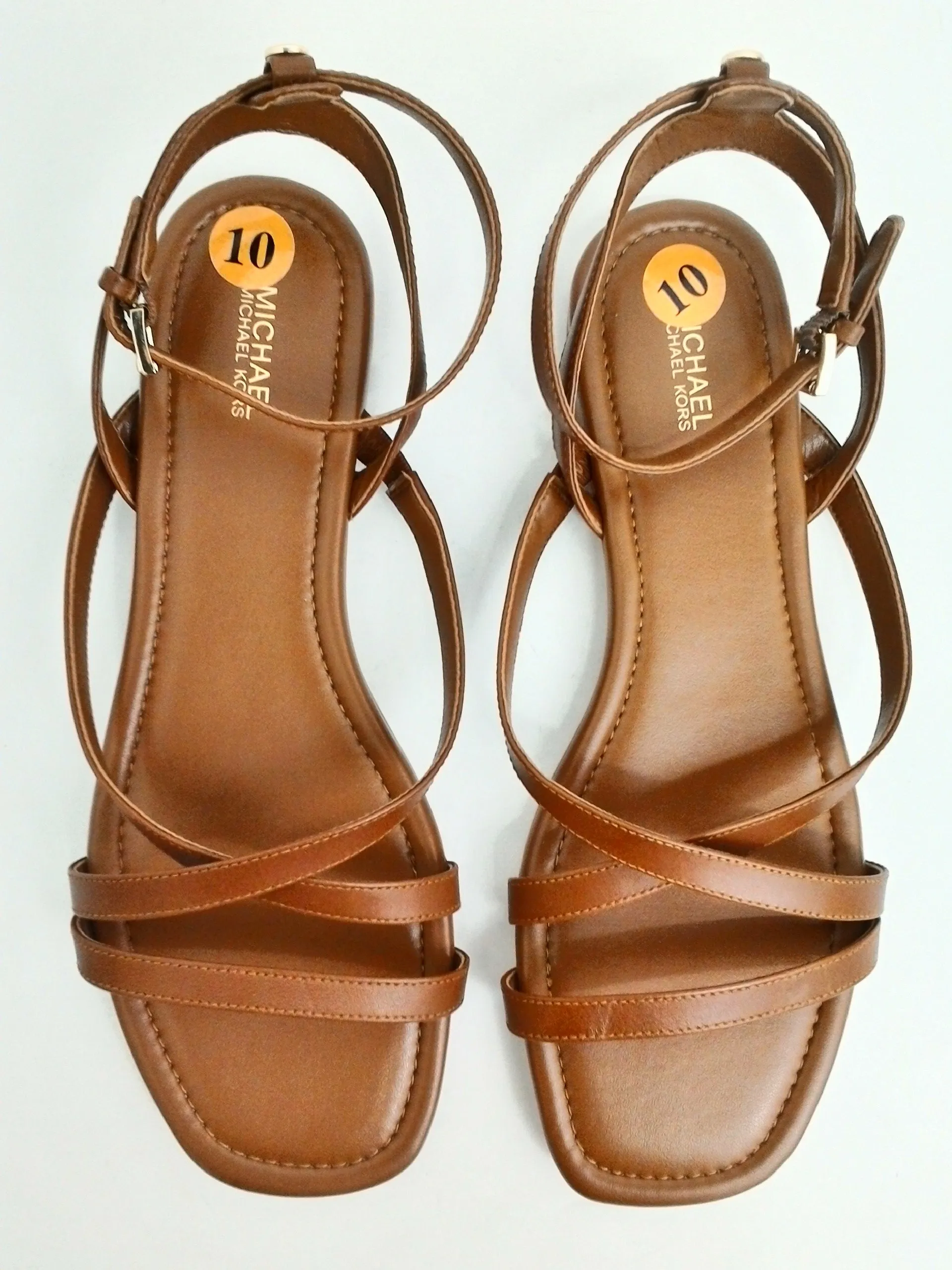 Michael Kors Women's Brown Leather Sands Size 10 M