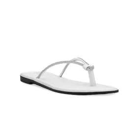 White Casual Chappal CL1568